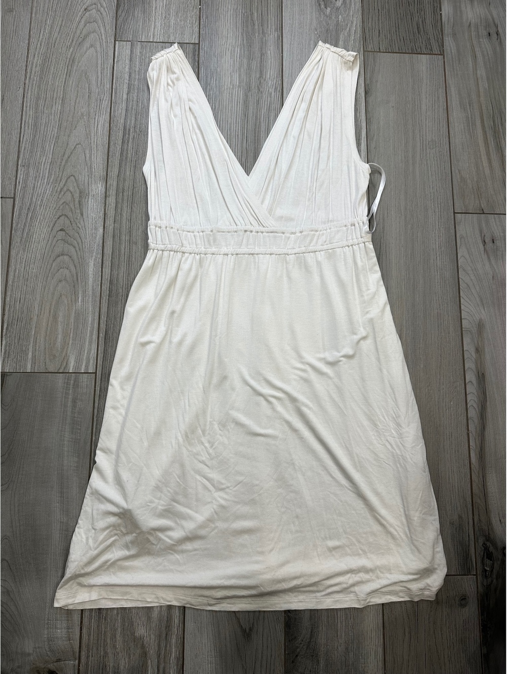 LOFT White Sleeveless V-Neck Dress Size M